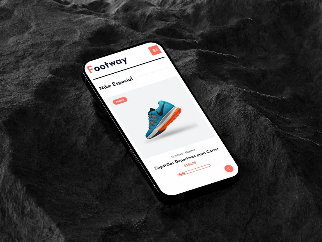 Diseño móvil para tienda online de calzado deportivo en Montería