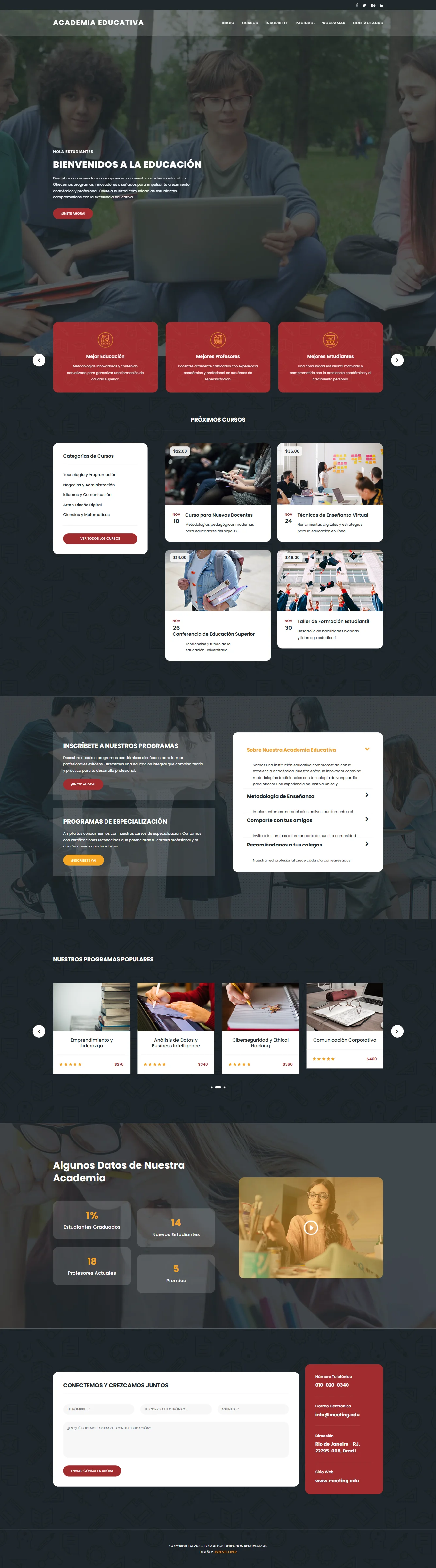 Plataforma educativa online - Concepto Academia digital