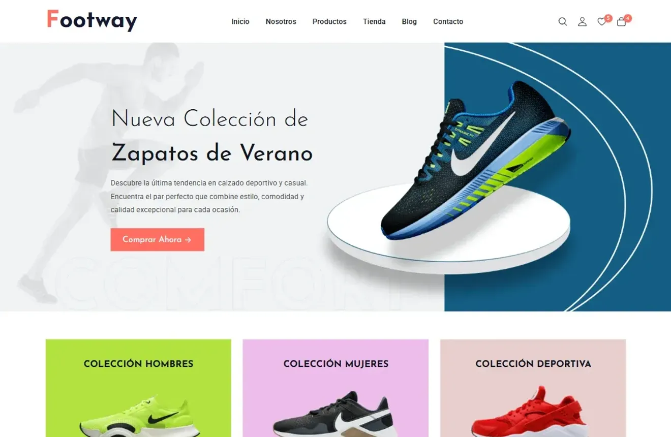 Portada del concepto Sneakers Store: tienda de calzado deportivo con filtros avanzados.