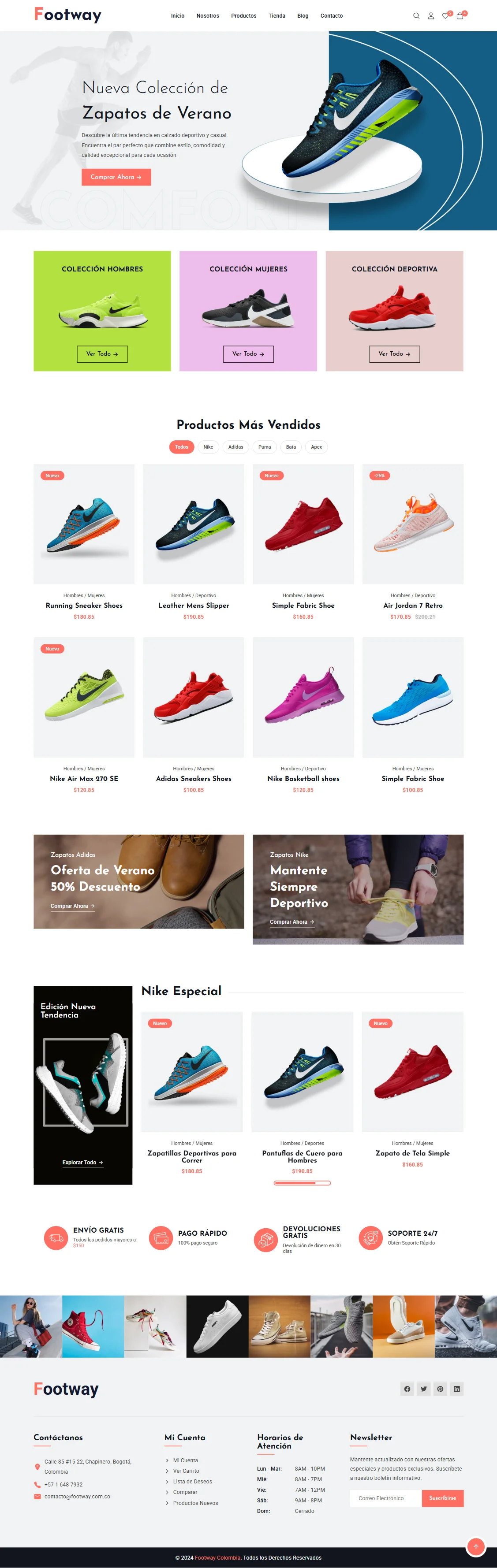 Tienda online de calzado - Concepto E-commerce Montería